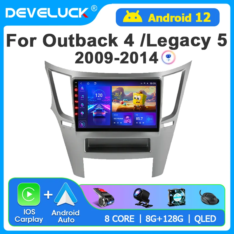

Develuck 2 din Android 12 Car Radio For Subaru Outback 4 BR Legacy 5 2009 - 2014 LHD Multimedia Player Carplay stereo 4G GPS DVD