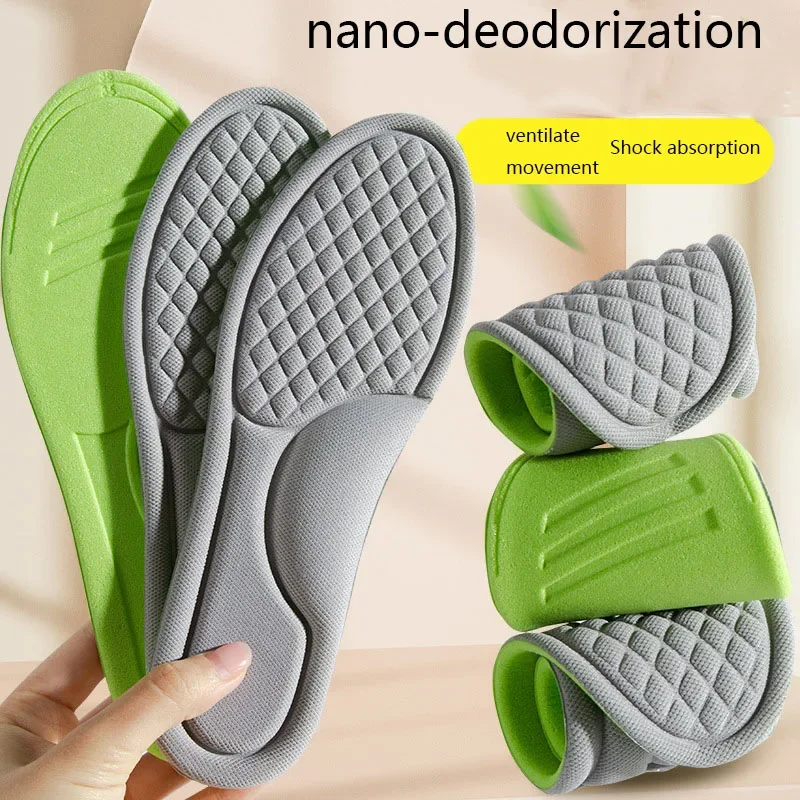 1 pair deodorant insole for men and women absorb sweat breathable deodorant insole for non-slip sports men's sweaty feet