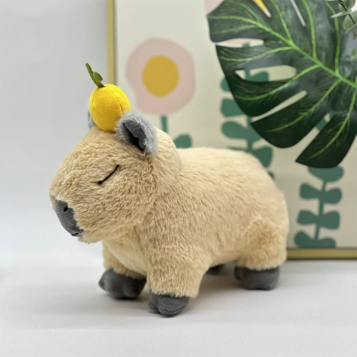 Amuse Orange Capybara Plush Cartoon Animal Doll High Quality Plush Doll as a Christmas Gift for Children