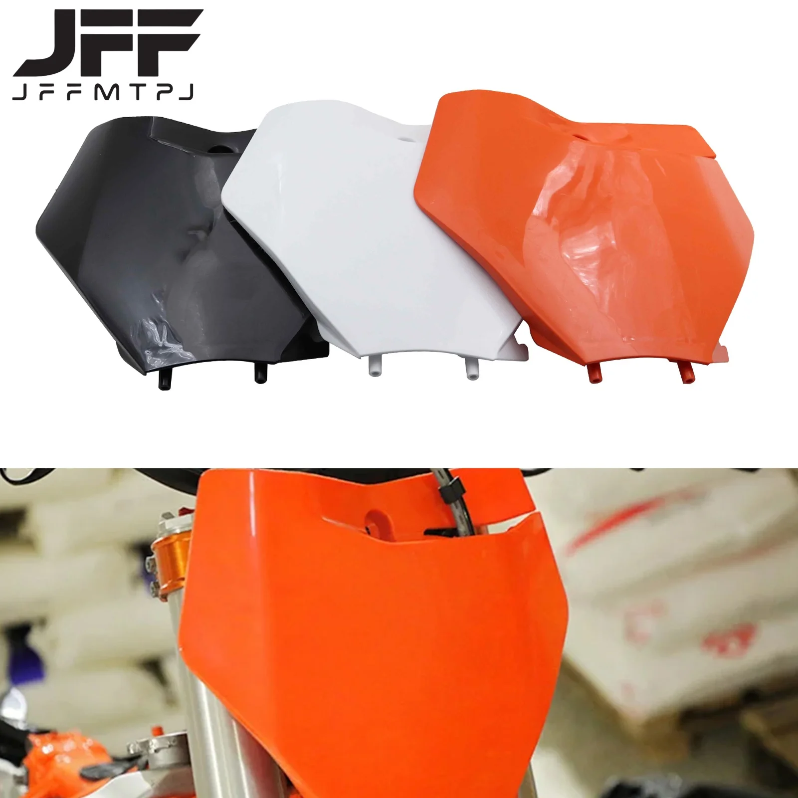 Motorcycle Plastic Cover Front Number Plate Registration Fender For KTM XC XCF XCW XCFW EXC EXCF SX SXF  XCF250 XCF450 XCW250