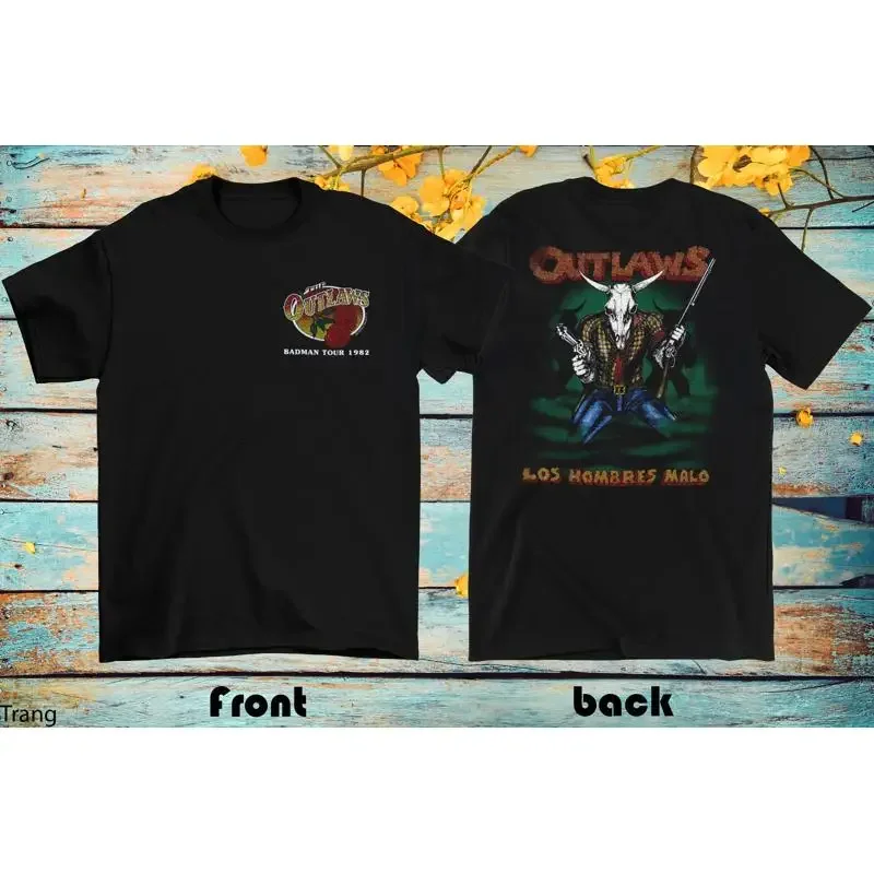 2 Sides The Outlaws Band 92 Badman Tour T Shirt Black S 2345XL 1H0310