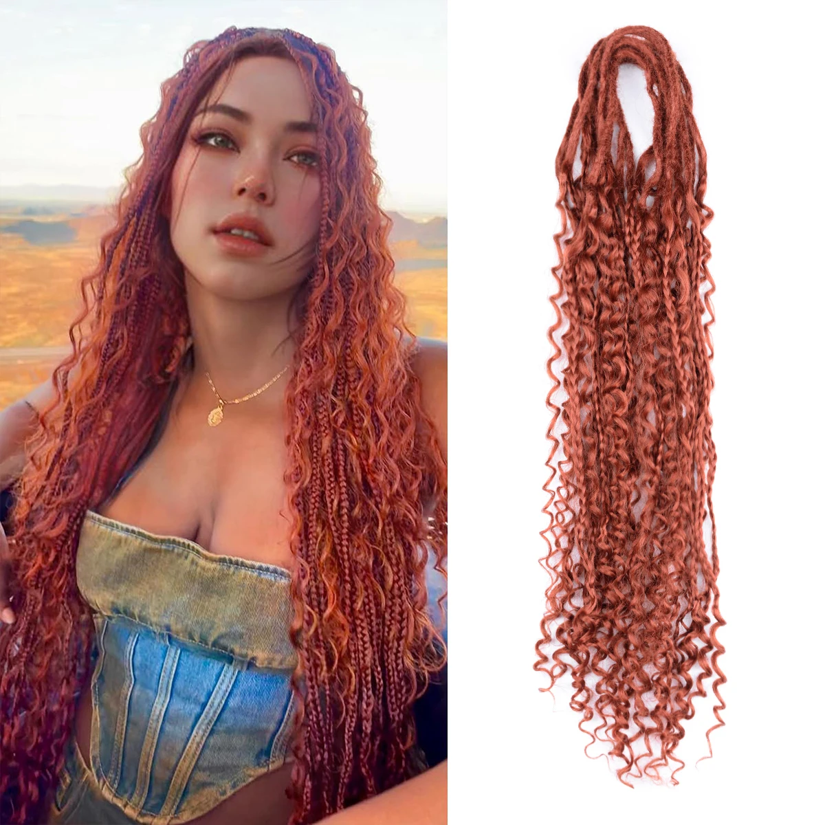 

Double Ended Dreadlocks Synthetic Boho Dreadlocks 24 Inch Handmade Soft Reggae Hair Hippie Style Boho Dreads Extension For Women