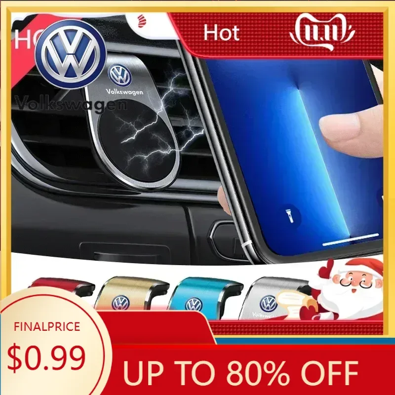 

Car Sticker New B6 For Volkswagen Metal Magnetic Car Phone Holder For Volkswagen Golf R Rline Tiguan Touareg Polo GTI CC Passat