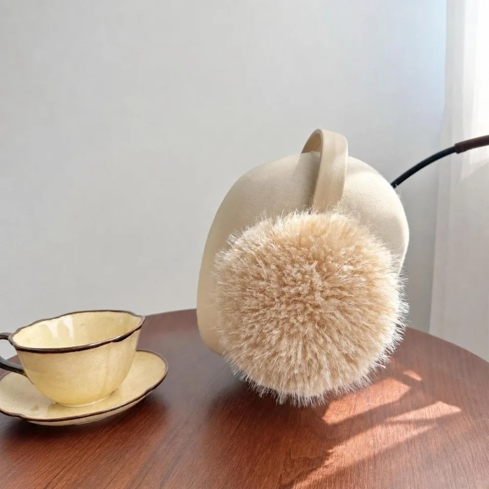 Korean Style Foldable Earmuffs Thickened Fluffy Winter Earmuffs Warm Windproof Cycling Earmuffs for Men and Women