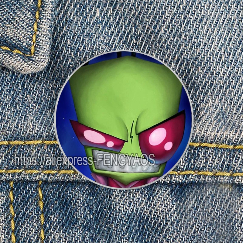 Cartoon Invader Zim Odznaka Broszka Przypinka Akcesoria Do Ubrań Plecak Dekoracja Prezent