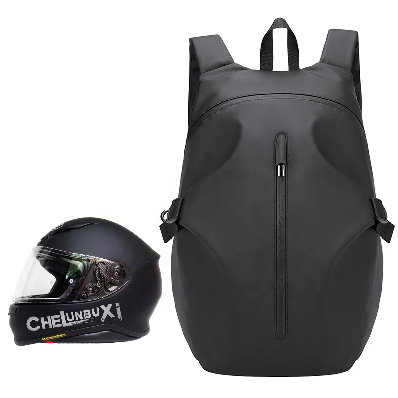 Imagem -02 - Clássico Grande Capacidade Motocicleta Capacete Bolsa Pano Impermeável Moto Mochila Ciclismo Reflexivo Viajando Pacote