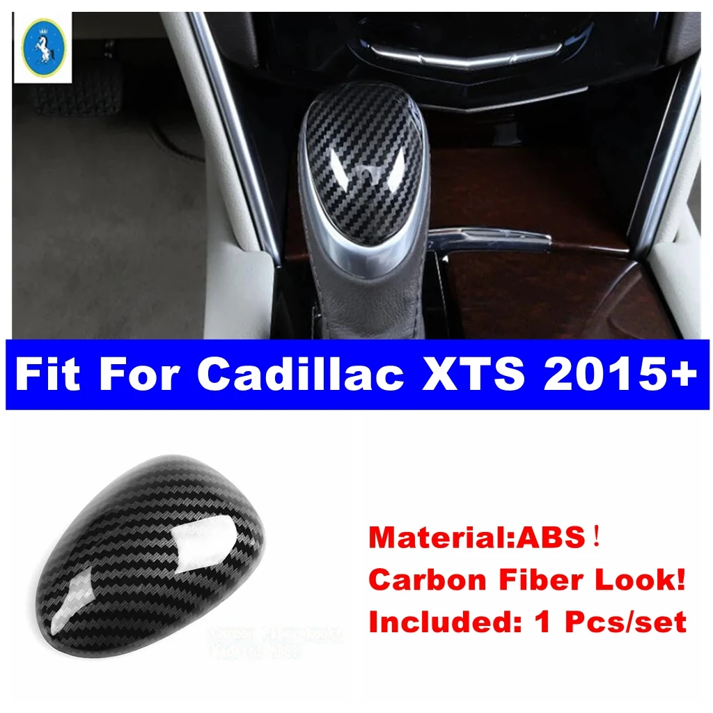 

Transmission Gear Shift Shifter Knob Gear Head Handle Cover Trim For Cadillac XTS 2015 - 2019 Carbon Fiber Interior Accessories