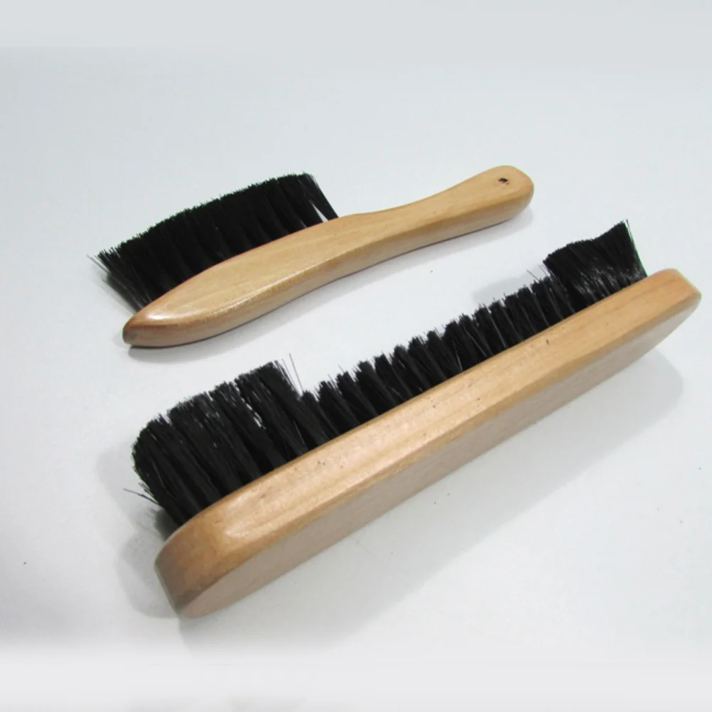 

2Pcs Billiard Accessories 9 Inch and Small Handle Brush Wooden Cleaner Soft Bristles No Scratch for Pool Table Felt
