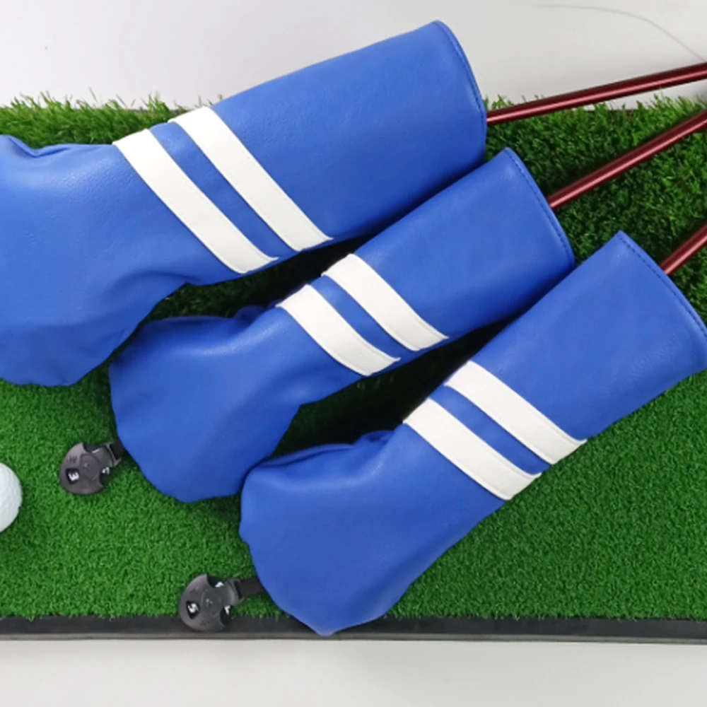 Golf Club Covers Set of 3 Pieces,Driver Headcover,for 1Driver(460cc) 2 Fairway Woods Size,with Rotating Number Plate