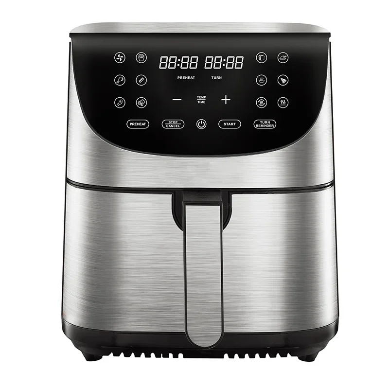 Stainless Steel Digital Air Fryer with 12 Presets Smart Preheat and Multiple Capacities 5L 6L 6.5L 7L