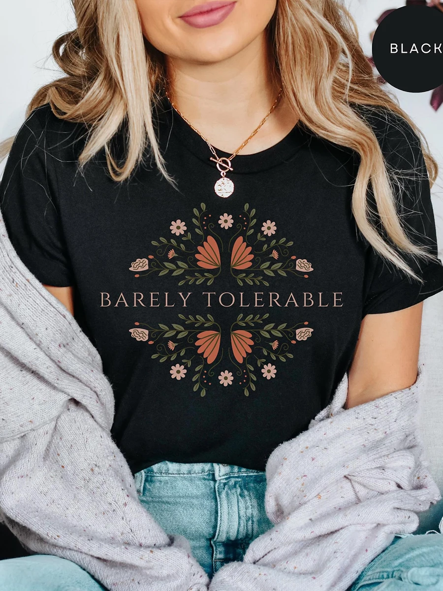 Barely Tolerable Orgullo y prejuicio Jane AustenTee Libro Amante Regalo Camiseta unisex Camisa de algodón Ropa de fantasía Y2K Top Streetwear