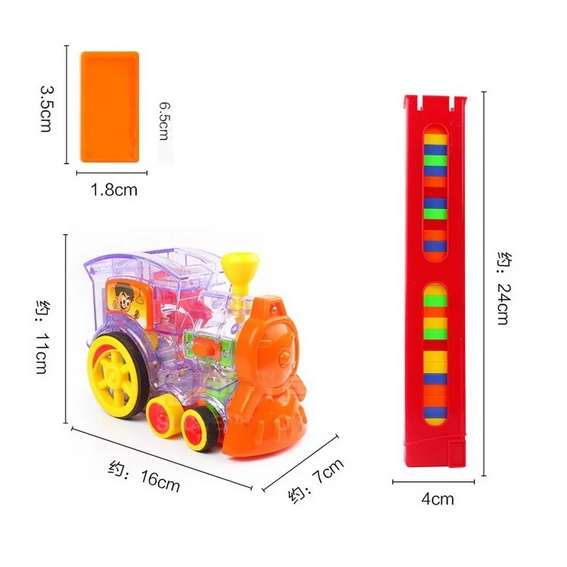 ชุดโดมิโนรถไฟสำหรับเด็ก, รถแข่งของเล่นตลกของขวัญเกมโดมิโนอิฐบล็อกหลากสีสำหรับเด็ก