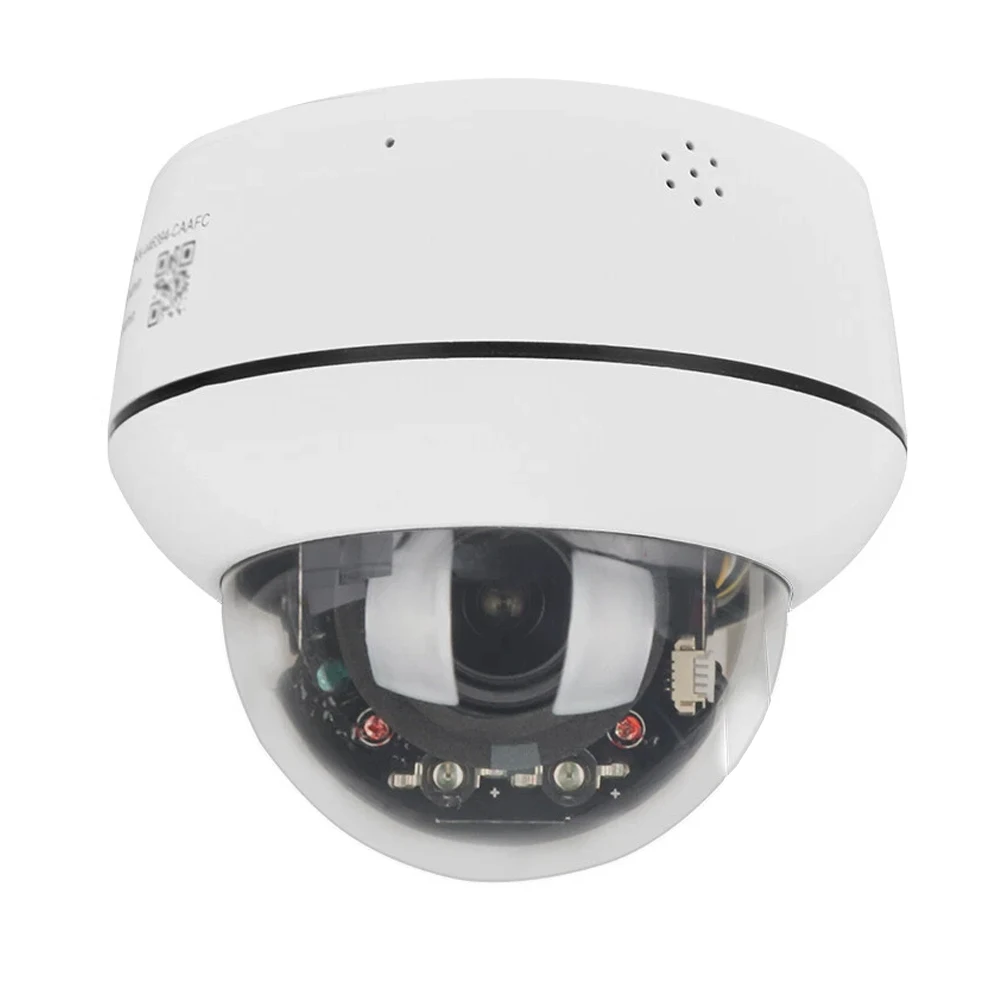 5MP Outdoor Dome Security IP Camera 5X Optical Zoom PTZ Auto Tracking 2-Way Audio Human Detect Wired POE Network CamHi
