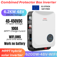 FCHAO 6200W 48V Hybrid Solar invert | Off Grid Use Pure Sine have 80A MPPT LCD + WiFi combination Box within
