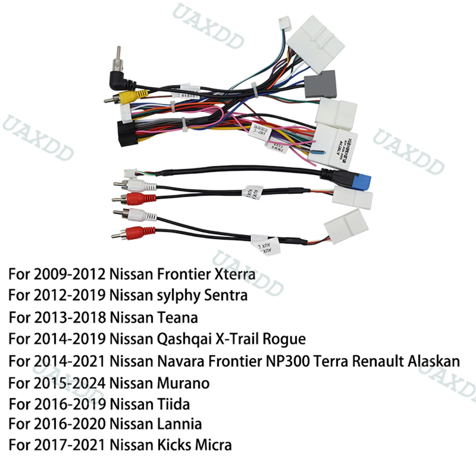 Current FOR 2014-2024 Nissan X Trail 2019 Qashqai 2017 Murano 2008 2013 Teana 2015 Loulan 2Din Car Cable Wire Electric Cord Line