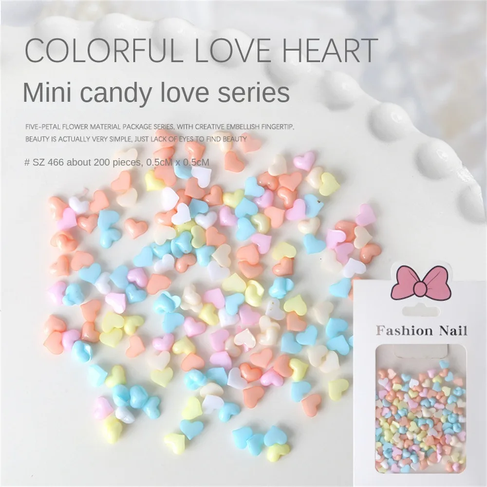 마카롱 컬러 시스템 귀여운 네일 장식, 사랑 만화 네일 아트 액세서리, 유니폼 컬러 캔디 컬러 매니큐어