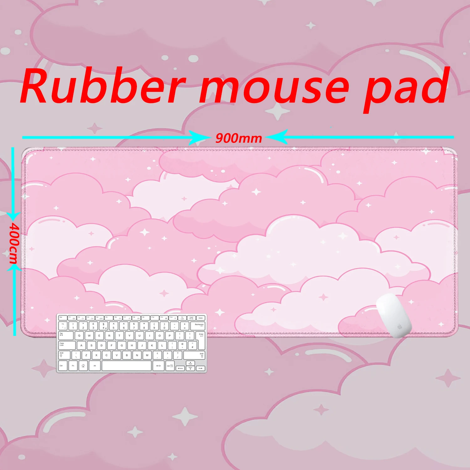 Hot selling item cloud lovely Rubber Gaming Pc Mouse pad Keyboard Large Large size XXL Exquisite lock edgs Accessories Mause Pad