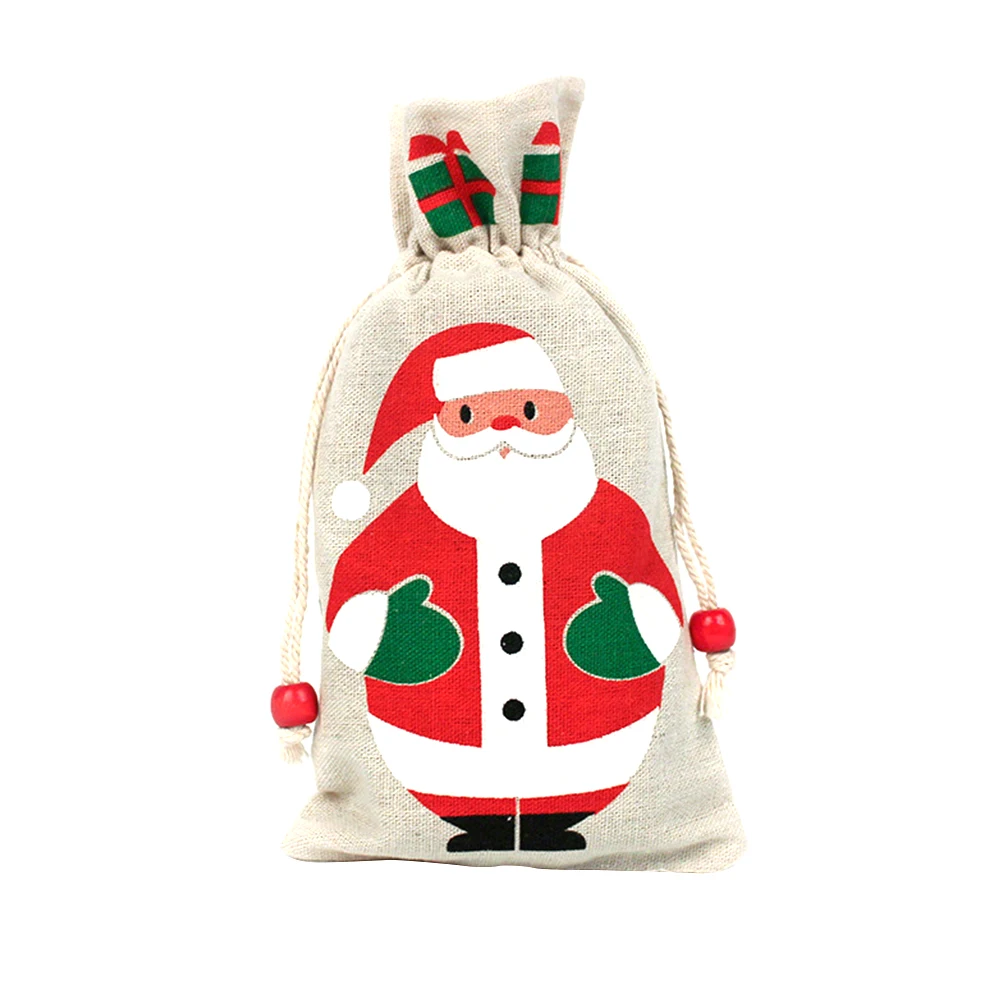 

8pcs Christmas Themed Gift Bags Large Capacity Drawstring Storage Bag Party Favors Holiday Phone Party Celebration Cute