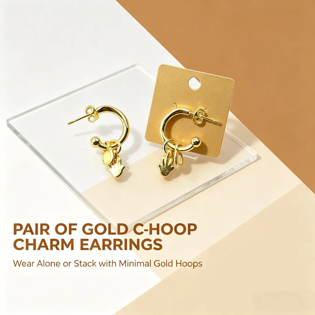 2026 Spain Mature High Quality Gold Geometric Earrings, Jewelry Accessories, Popular Gifts for Friends