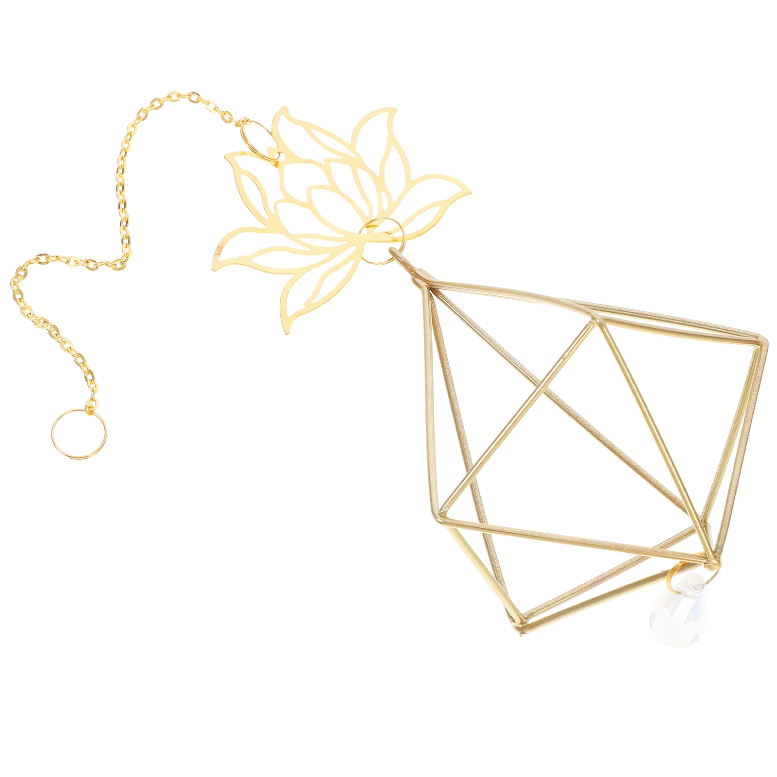 

Crystal Window Sun Catcher with Metal Frame Lotus Hanging Rainbow Maker for Home Garden Office Decor Prism Light Catchers Indoor