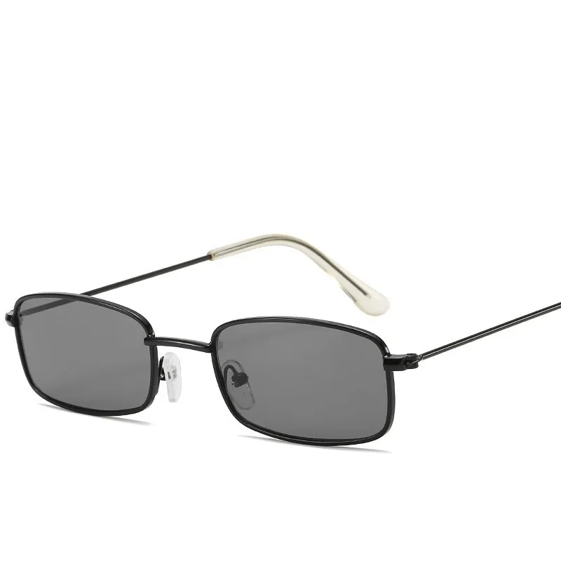 

Square Women Sunglasses Alloy Metal Small Frame Clear Double Bridge Men Sun Glasses Vintage Chic Female Shades Red Yellow