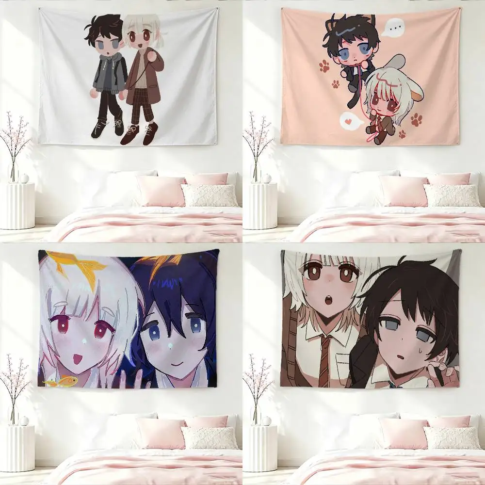 Anime S-Saihate Station Flag Digital Printing Banner for Garage Wall Out Door Decoration Tapestry