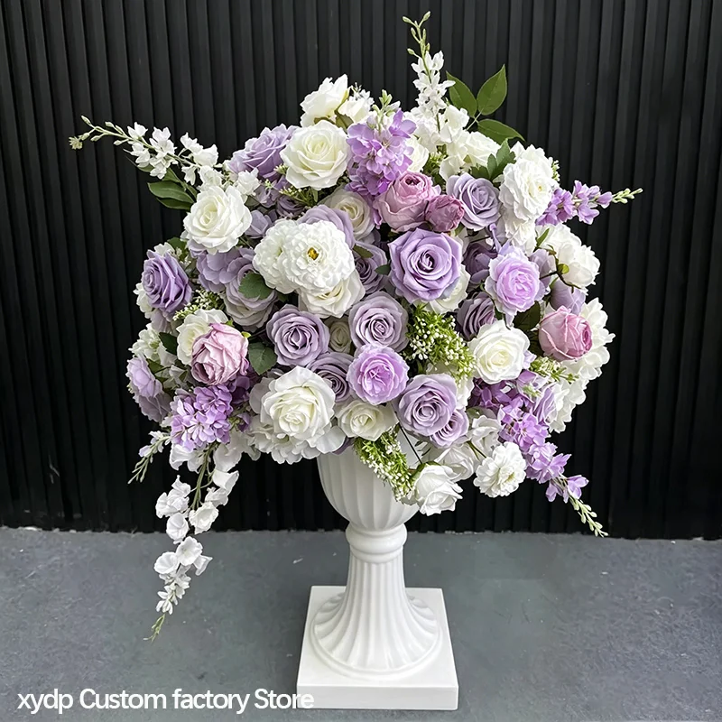 Hot Pink Blush Rose Hortensie Künstliche Tischblumenarrangement Tischdekoration Delphinium Hochzeit Party Bankett Esstisch Deko – Detail 5