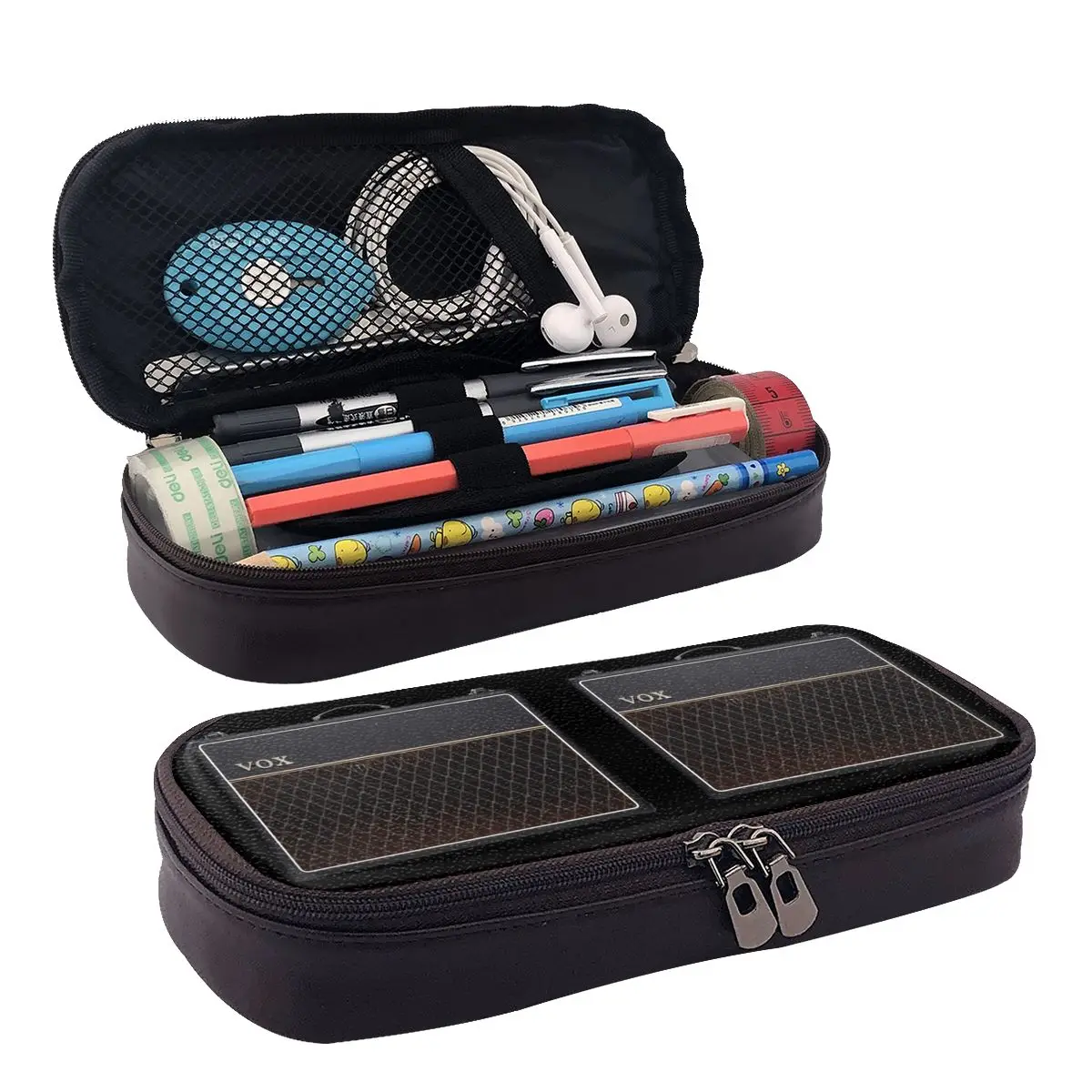 

Vox AC30 Amplifier Leather Pencil Case for Kids School Pen Box Pencil Bag Stationery Supplies Pen Holder Bag