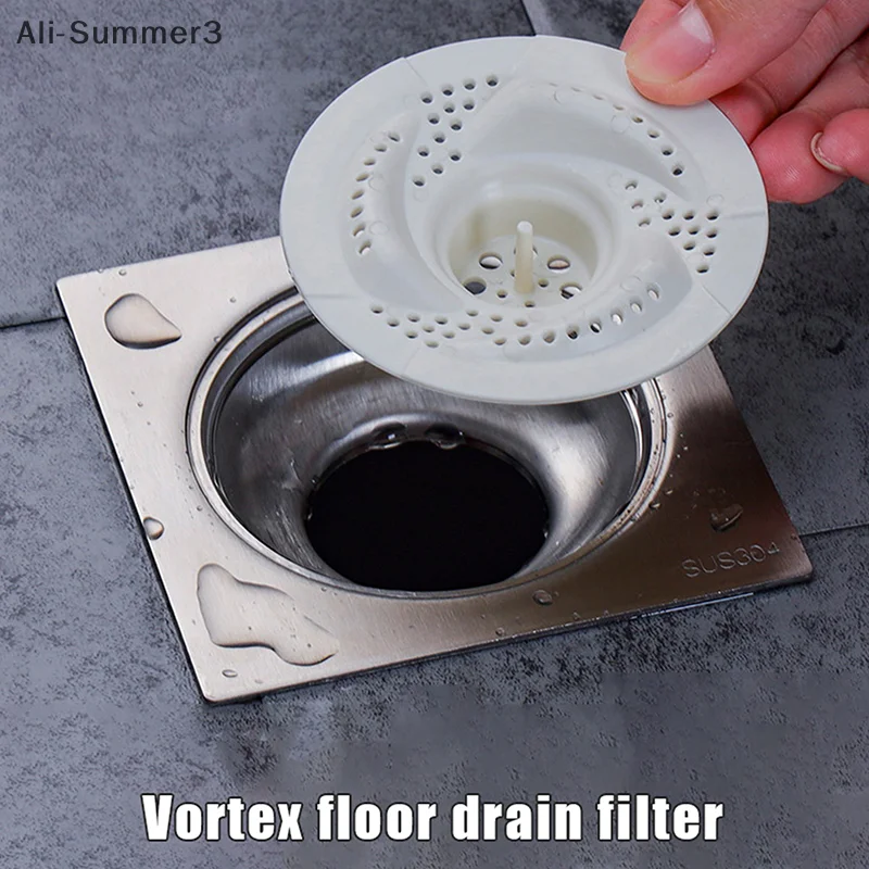 

New Household Vortex Floor Drain Filter Bathroom Sewer Hair Filter Toilet Drainage Anti-hair Universal