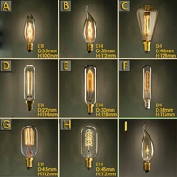 Retro E14 40w Edison Spiral Ampoule Incandescent Light Bulb Dimmable Filament Bulb For Pendant Lamps Spiral Lamp 220V t10 st48