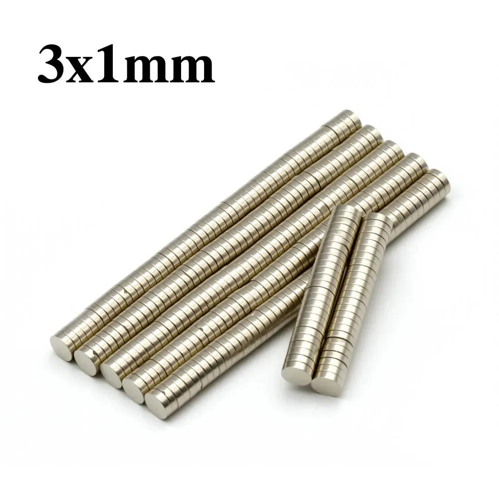 3x1mm Super Powerful Round Magnet Neodymium Magnet NdfeB N35 Strong Permanent Magnetic imanes Refrigerator Magnet