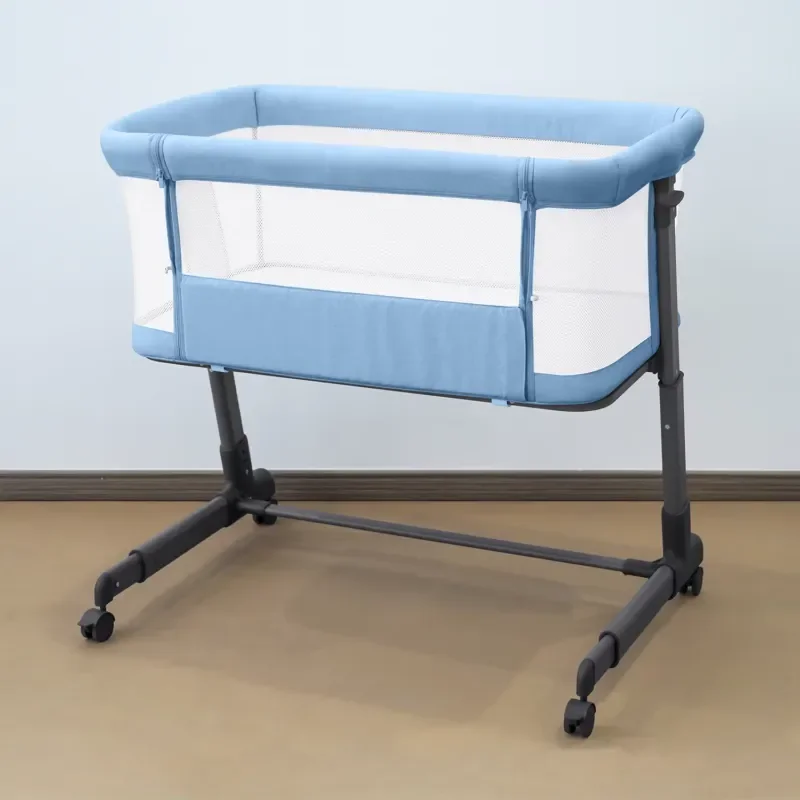 Safe and stable swing crib Furniture height adjustable crib Children's crib