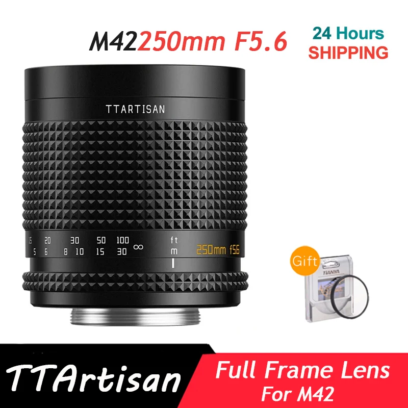 TTArtisan 250mm F5.6 Full Frame Refelx Lens Manual Bubble Soap Bokeh for M42 Mount For M42-FX M42-Z M42-E M42-EF M42-EOSM M42-L