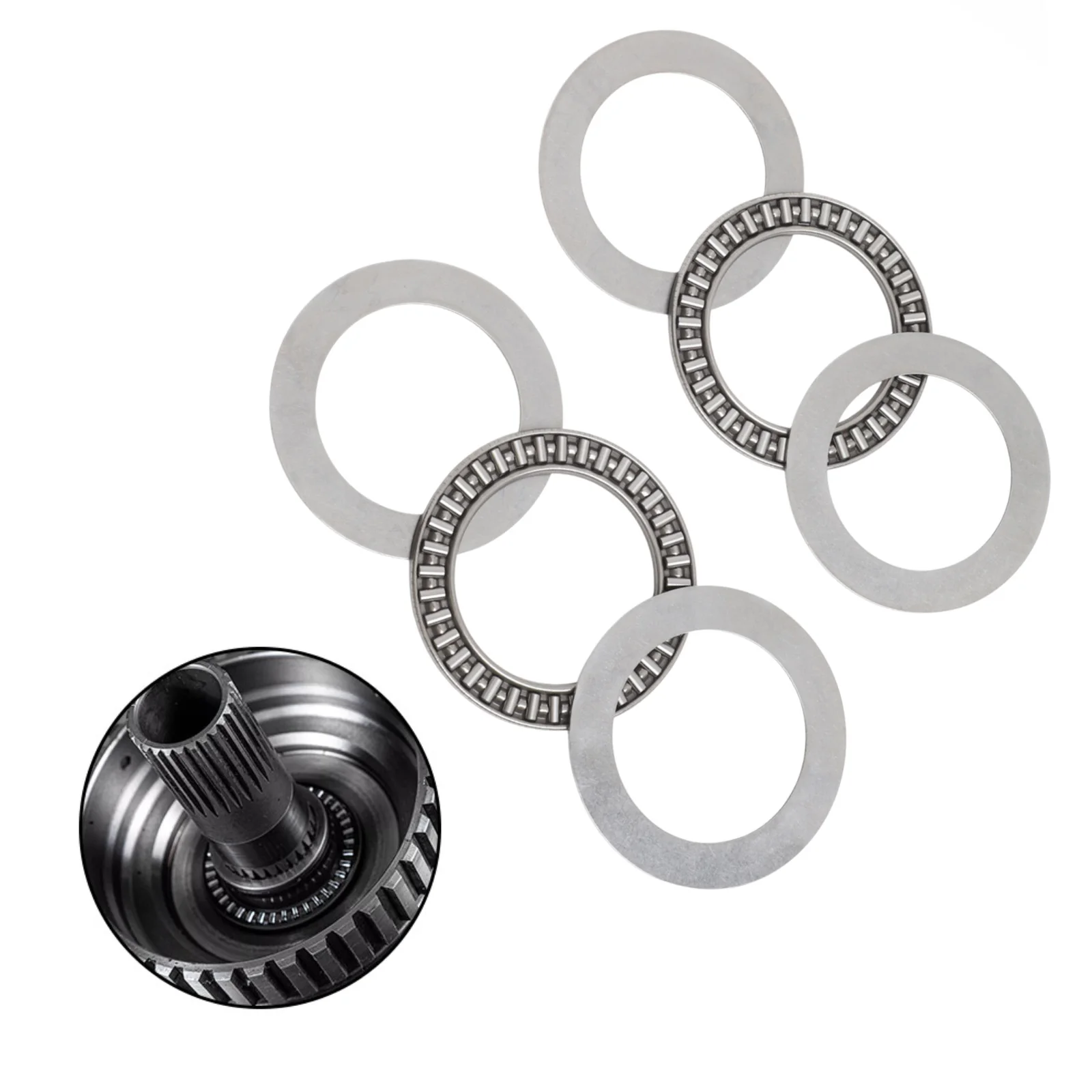 45x65x3mm Needle Roller Thrust Bearings Hardened Polished Washers High Stiffness Bearing Steel Material For Restricted Spaces