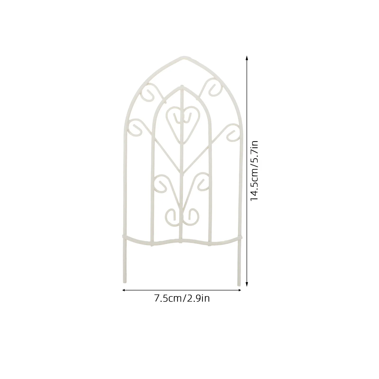 Vintage Garden Metal Fencing Decorative Wire Fencing for Outdoor Indoor Balcony Patio 5.7x2.95in Small Flowerbed Fence for Home