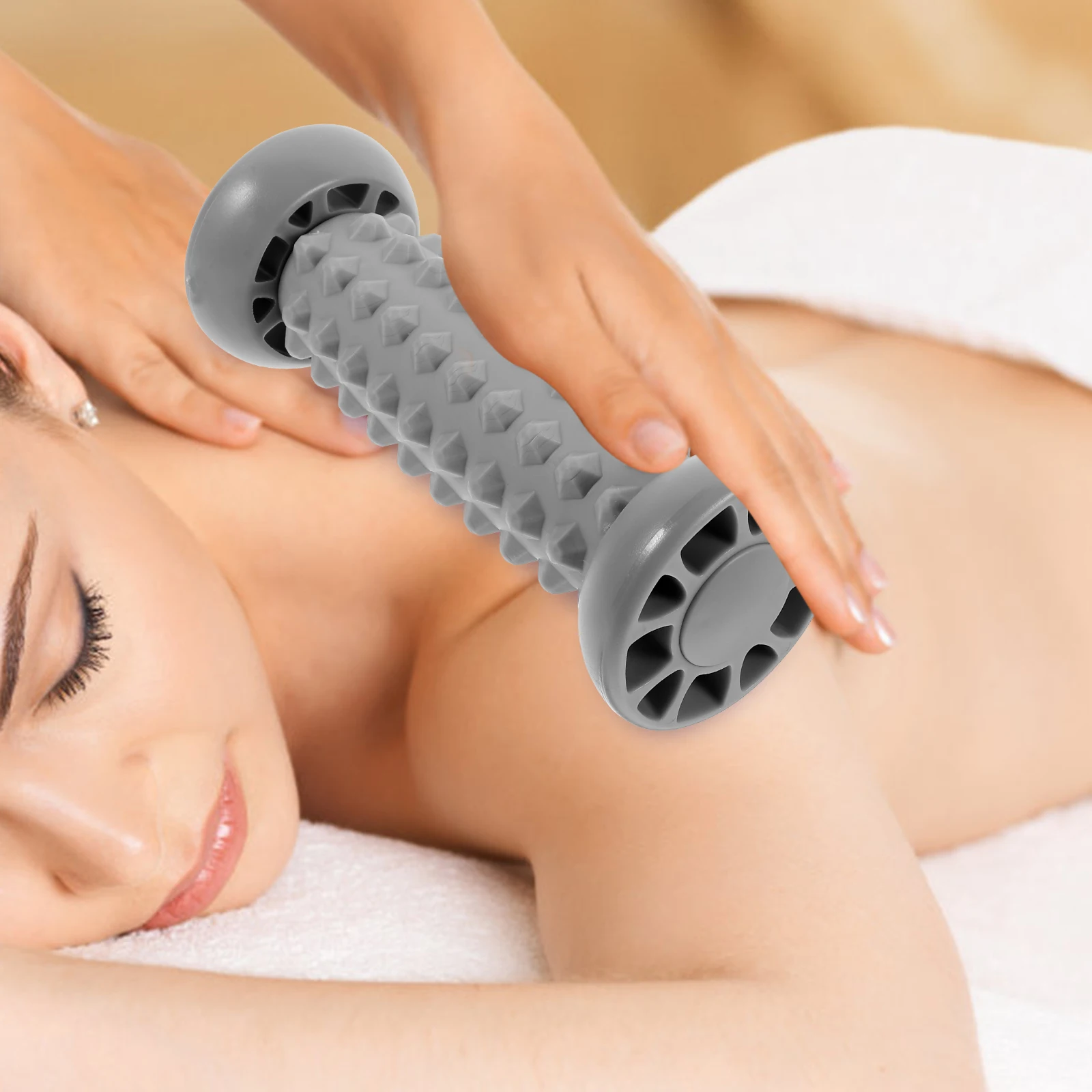 

Foot Massager Roller Plastic Stick Yoga Gear Relaxation Calf Fitness Purple Home Leg Massager Muscle Roller Manual