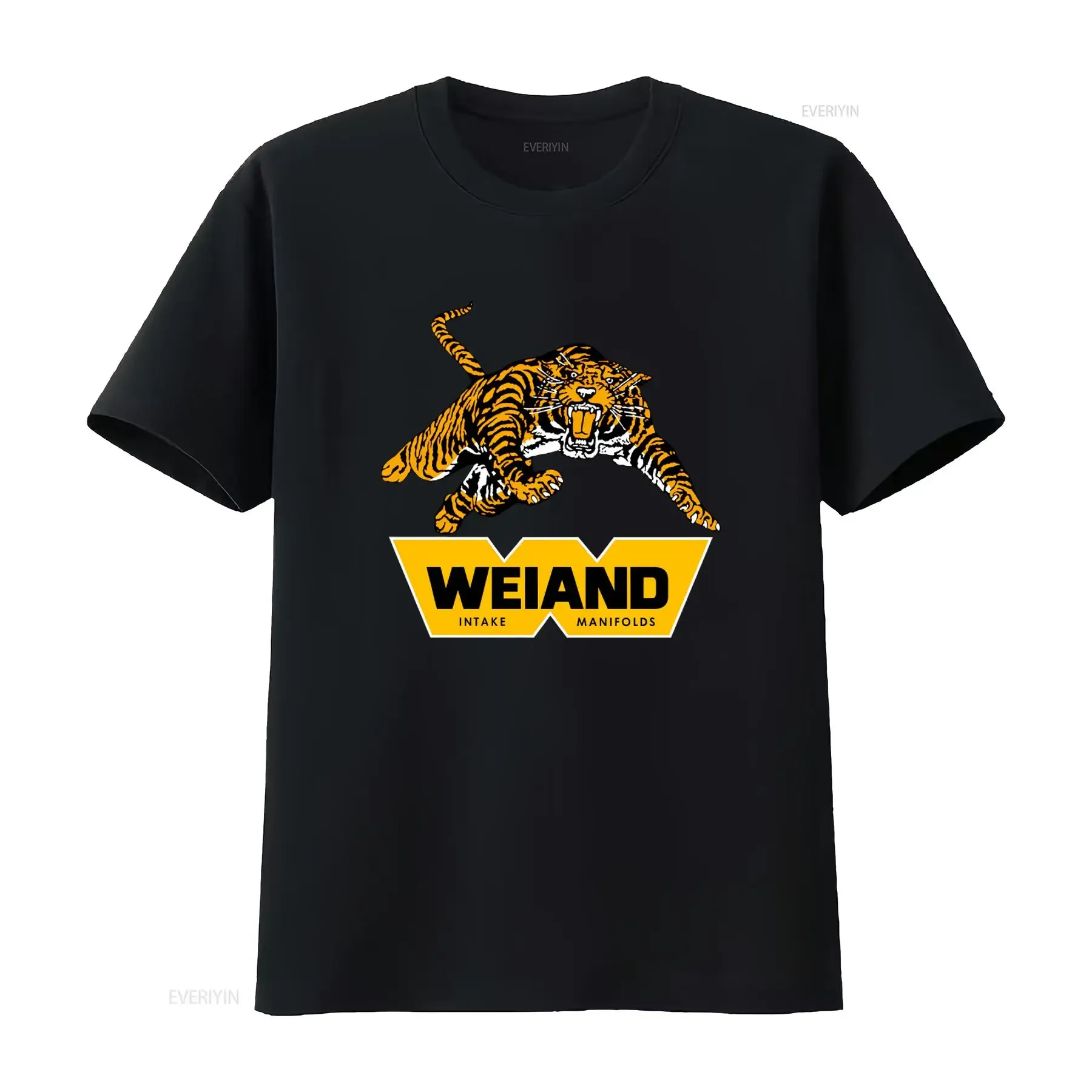 Camiseta Negra con Estampado de Tigre Weiand para Hombre, Tallas S a 5XL, Diseño Atrevido, Perfecta para Amantes de las Películas, Estilo Vintage Lavado, Ropa Urbana Masculina