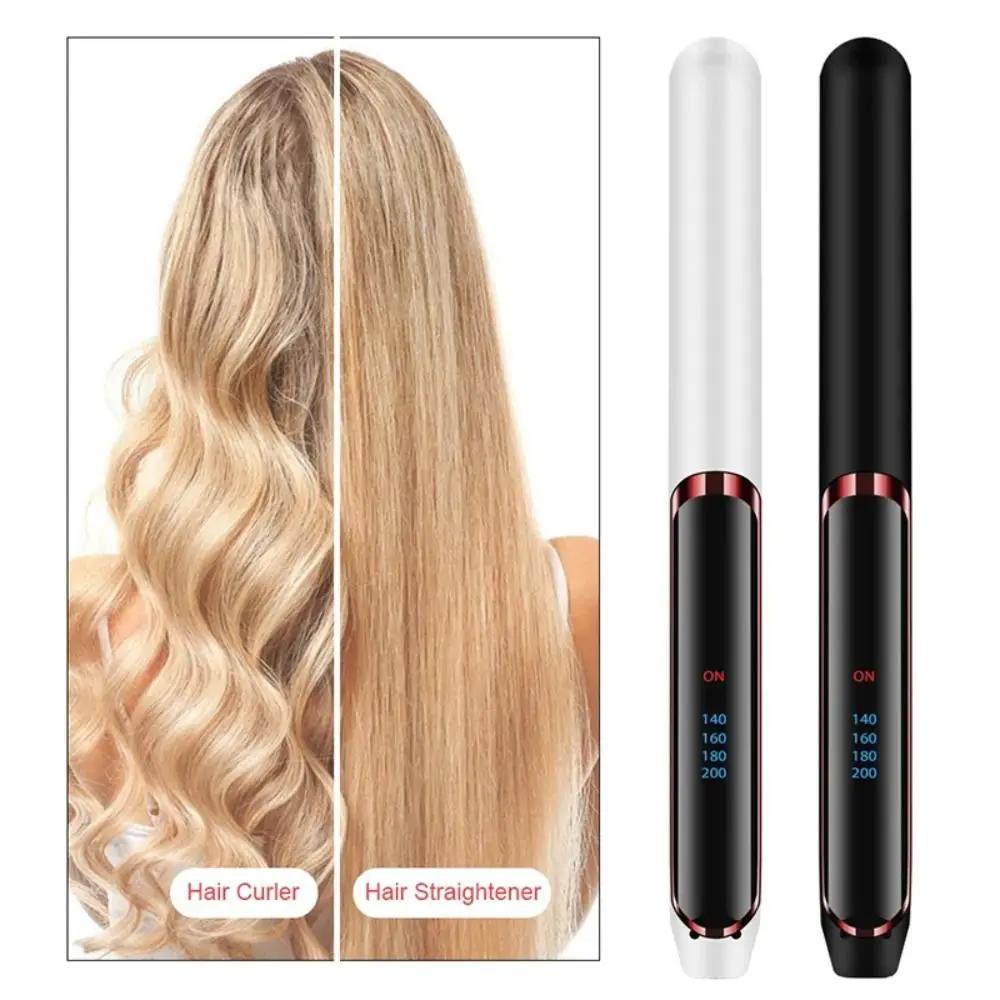 Durable Ceramics 2-in-1 Hair Straightener Wet And Dry Use Negative Ions Hair Curler Hair Care Electric Splint Hair Iron