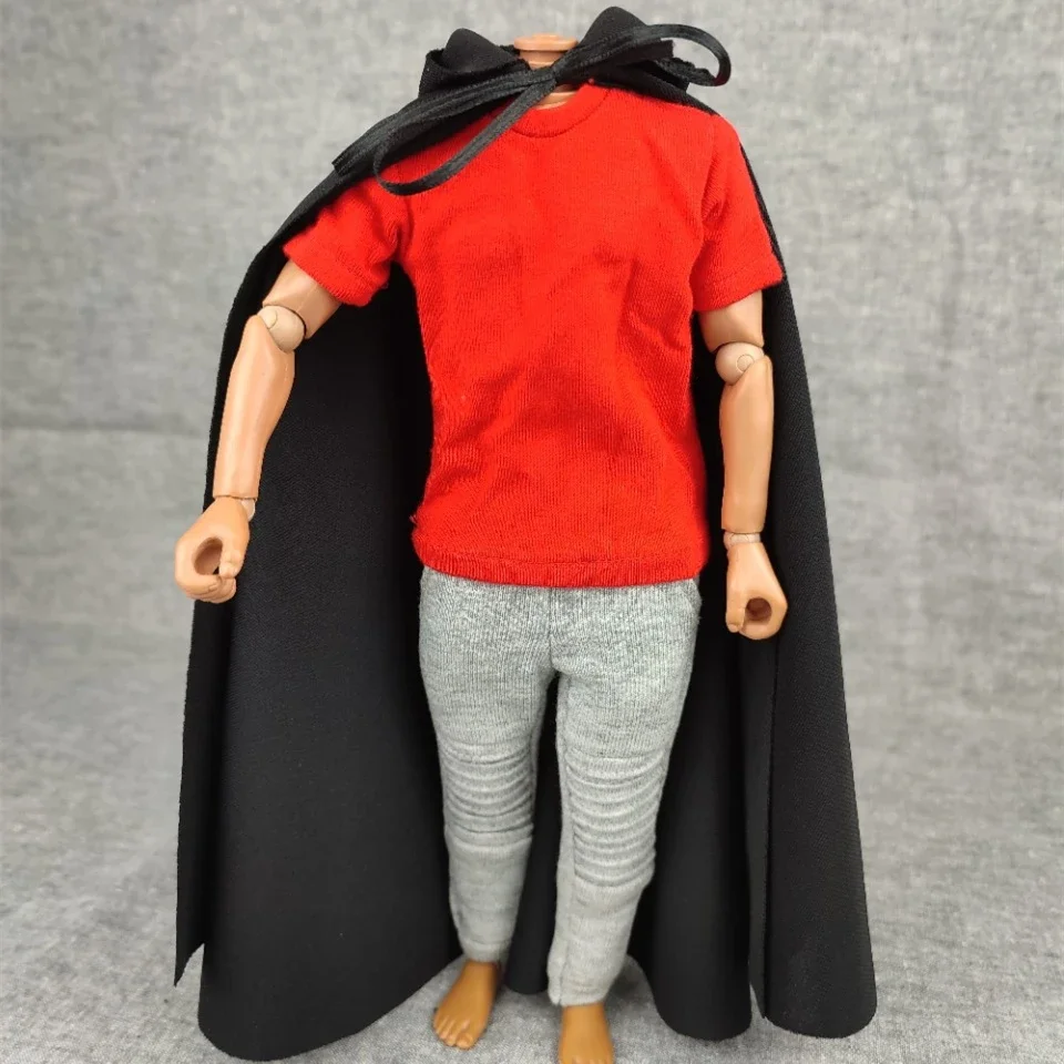 1:6 Scale Black Handmade Hooded CLoak Cape Mantle Model for 12 Inch Action Figure Body Doll Accessories In Stock