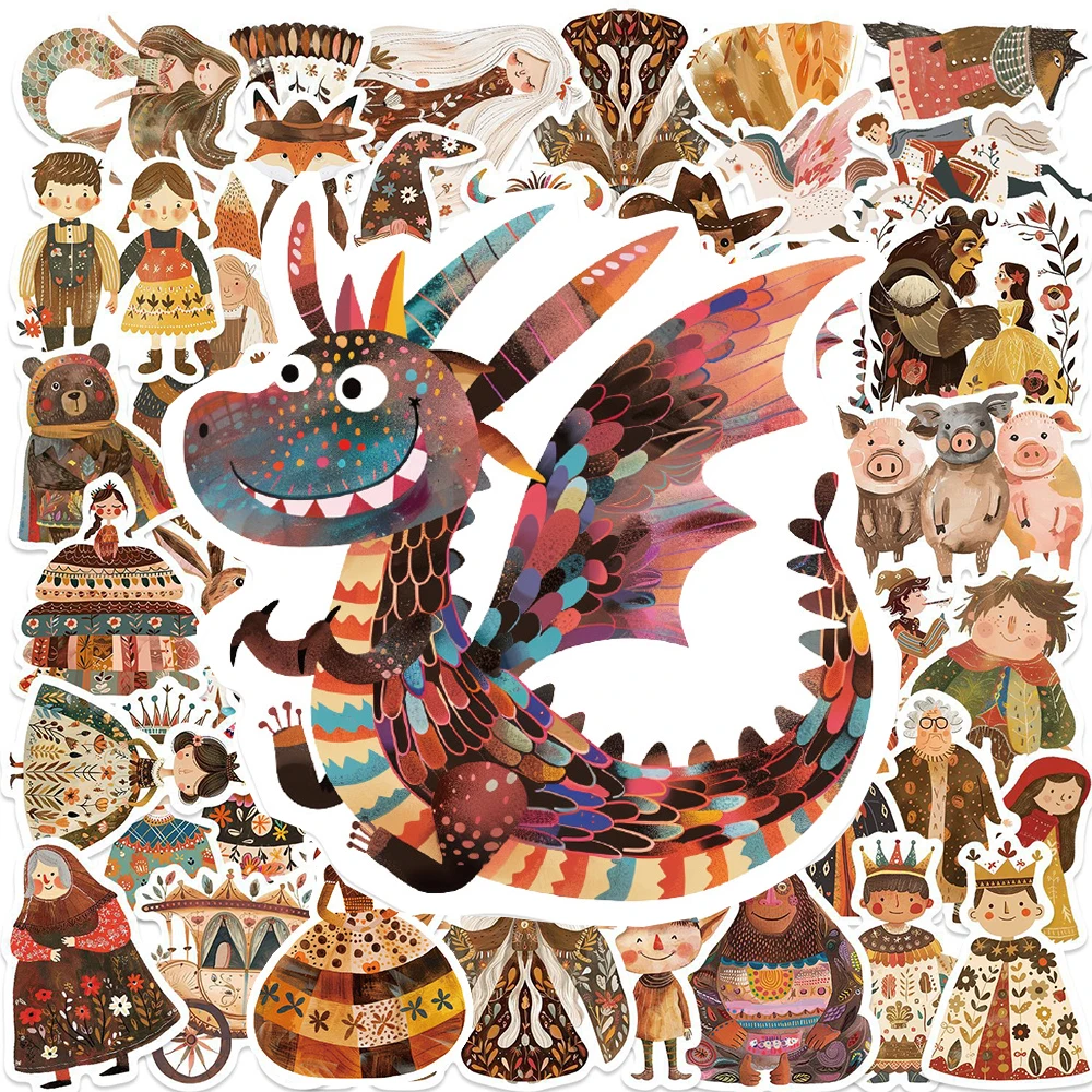 

10/30/50pcs Cartoon Cute Fairy Tale Characters Stickers Funny Graffiti Decals for Stationery Suitcase Phone Kawaii Sticker Gifts