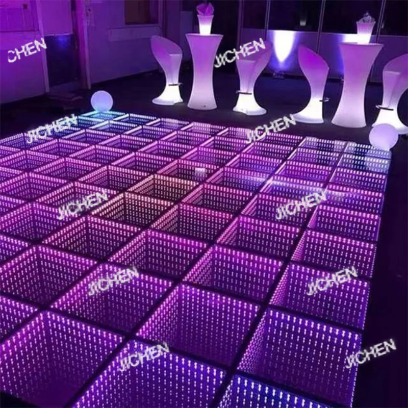 Dj disco panel tile toughened glass light up 3d led dance floor