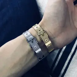 Bangle Street Wear Titanium Steel Hand Ring Mesh Watch Strap Bracelet Korean Style Bracelet Unisex Wrist Accessories