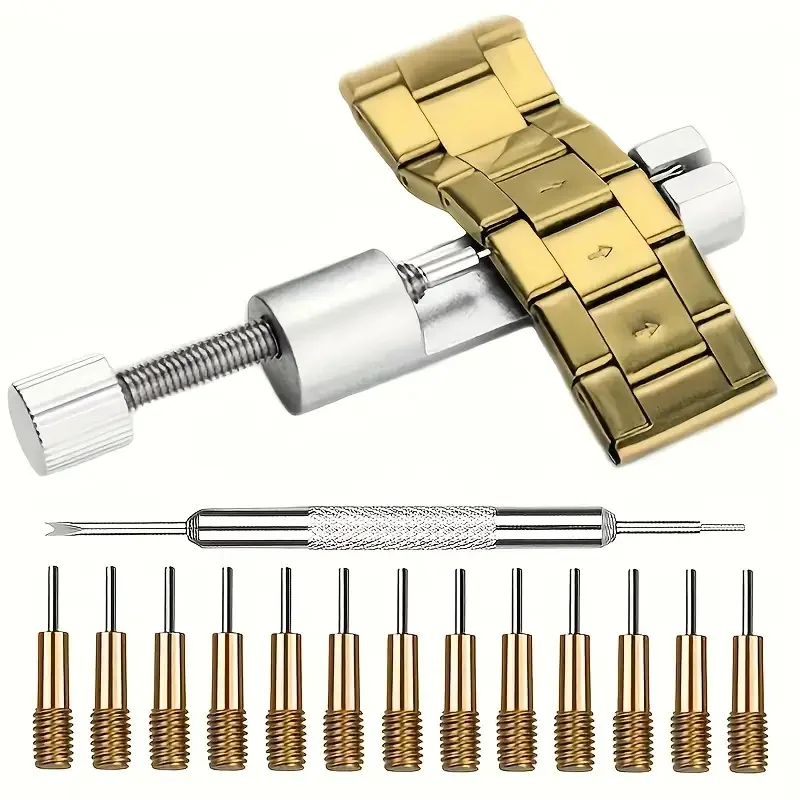 Uhren-Einstellwerkzeug + Stanzstift-Set, Uhren-Link-Band, Schlitz, Armband, Kette, Stift-Entferner, Werkzeug-Set für professionelle Uhrmacher