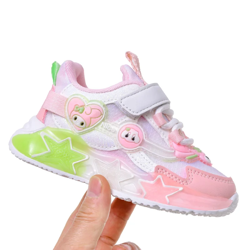 1-6 Years LED Baby Luminous Shoes Girls Glowing Children Sport Sneakers for Kids Girls Casual Toddler Shoes Led Flash Lights