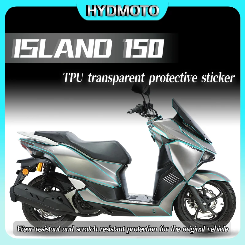 Autocollant Invisible pour Vêtements de Voiture, Film de Protection du Corps, Carburant Précieux, Accessoires de Moto, Letbe Island 150, 2024, 150