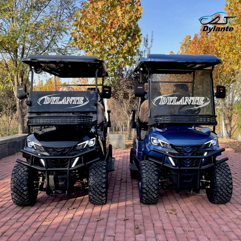

Factory Wholesale High Quality 4 Seater Double Row Electric Golf Cart Golf Scooter 5KW Off Road Hunting Four Wheel Vehicle