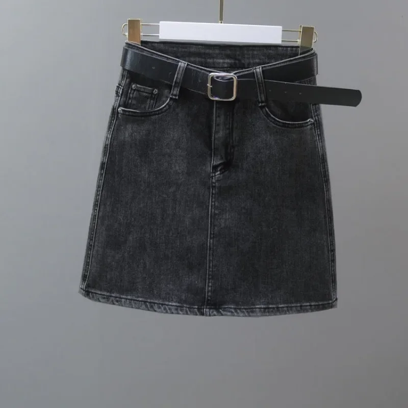 

Woman Denim Skirt Jeans Skirts for Women Korean Style Y2k Vintage Coquette Mini Short with Pocket High Waist Chubby Zipper Sexy