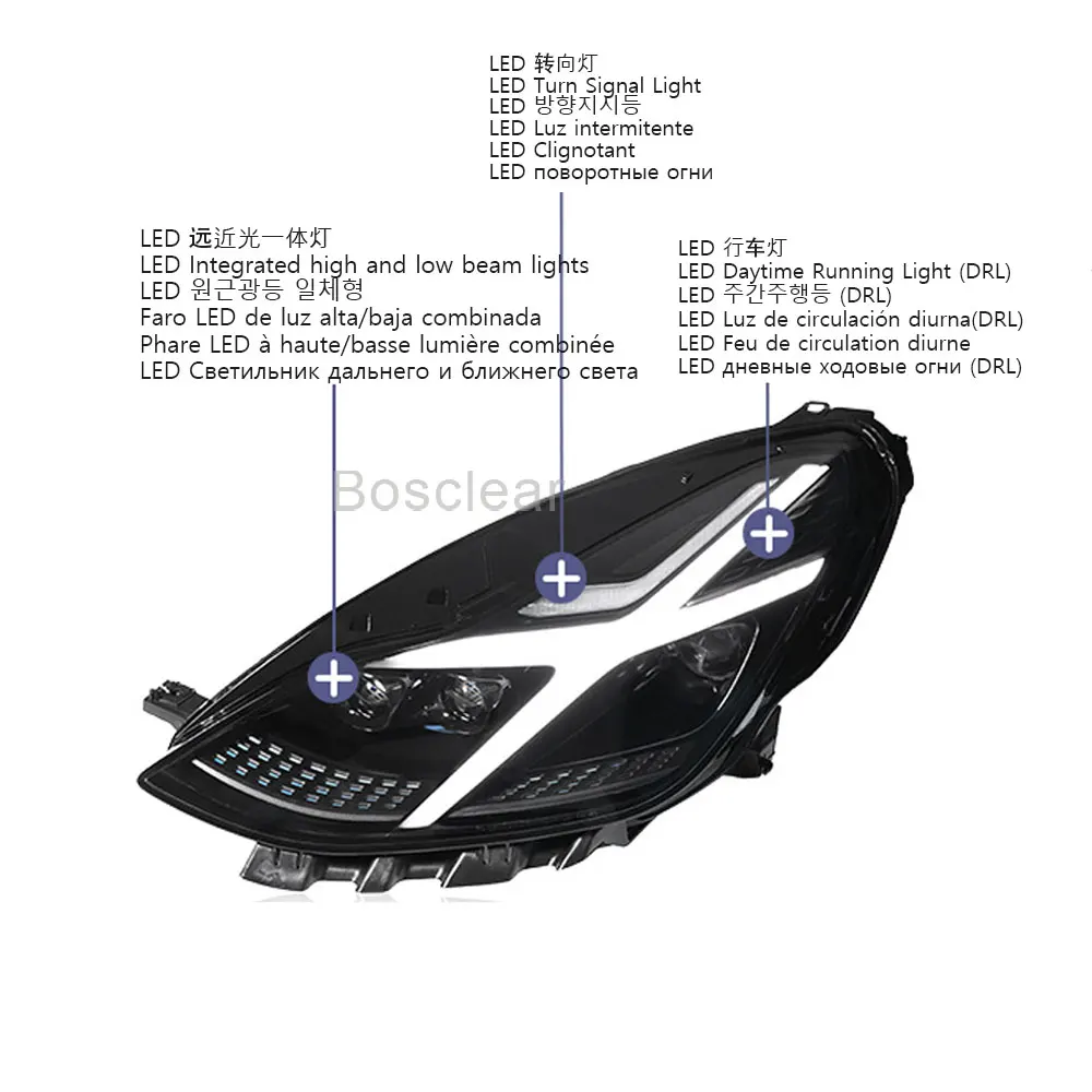 LED Headlights For TESLA Model 3 Model Y Headlamp Assembly 2020-2024 Daytime Running Lights And Turn Signal，Universal Fitment