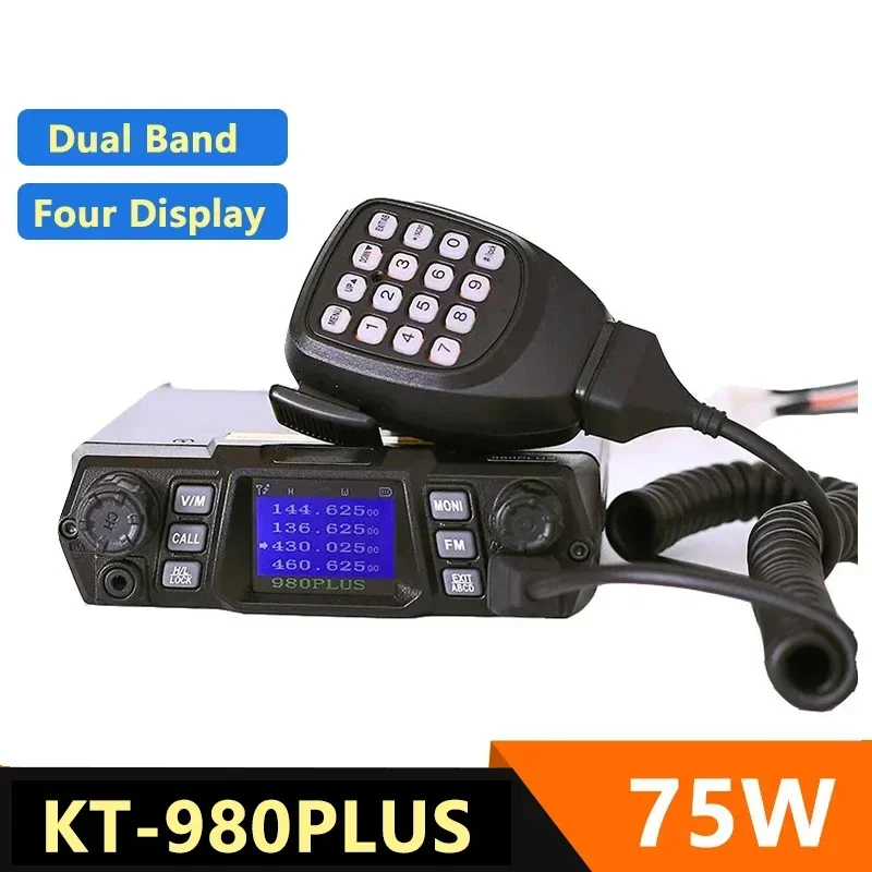 KT-980 Plus 75w/55w Dual Band Universal Radio Call Long Range Walkie Talkie 50km Talkie Walkie Longue Portee 55 Km
