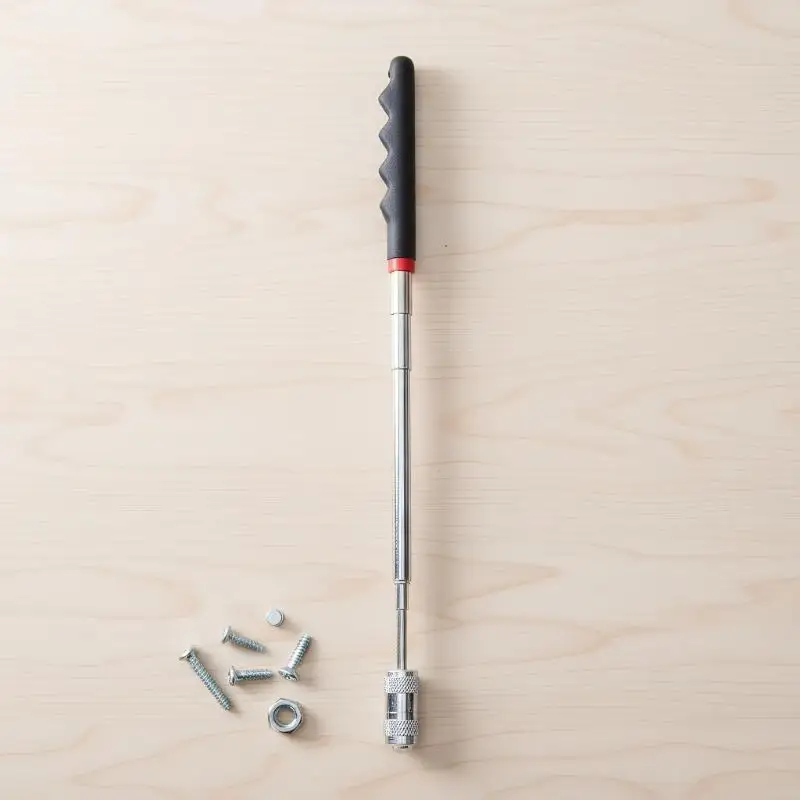 Telescopic Magnetic Pen Screw Nut Bolt Extendable Magnetic Pick Up Tool Portable Long Reach LED Light Adjustable Pickup Rod